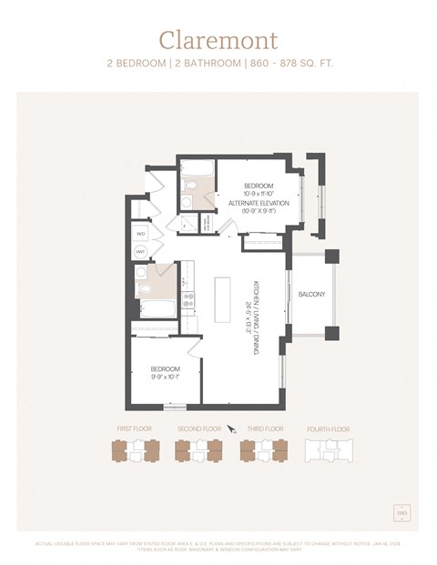 a floor plan of a bedroom apartment